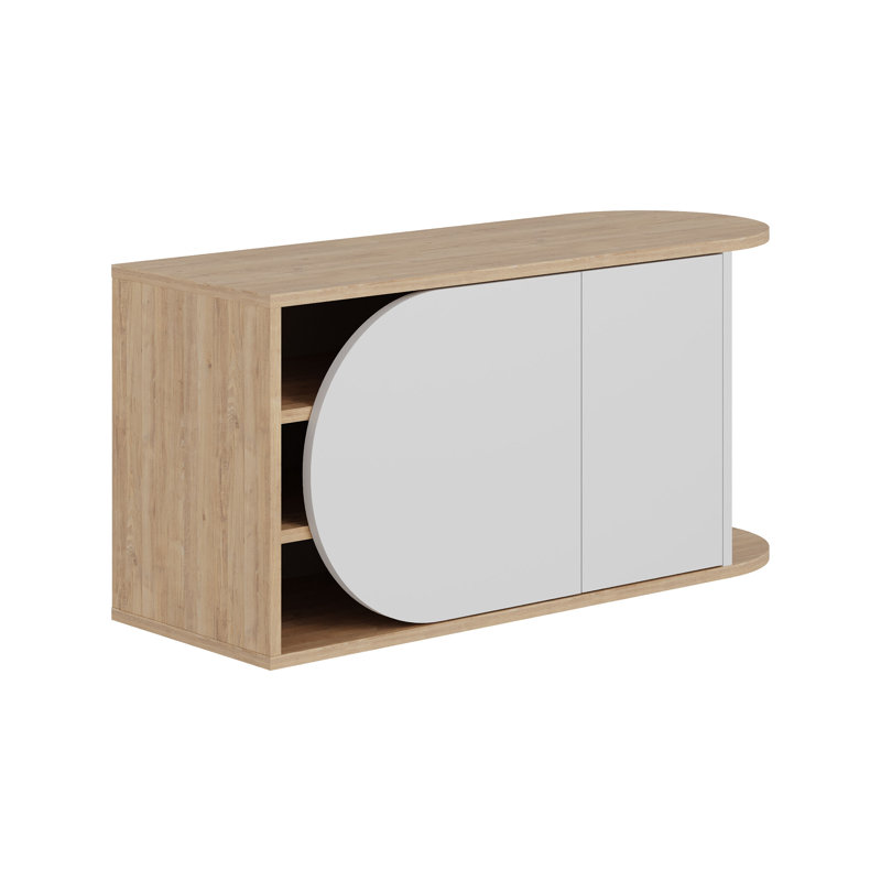 9 Pair Shoe Storage Cabinet, Sapphire Oak/White