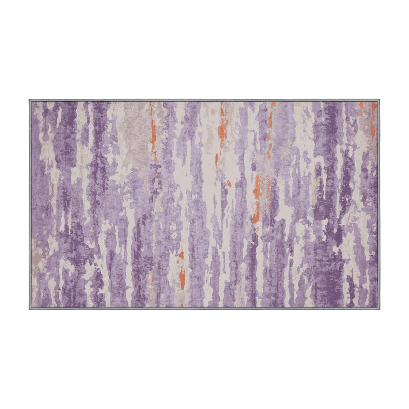Tapis rose soyeux et moelleux, Rectangle 8 pi x 10 pi