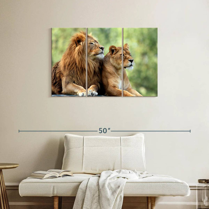 Brampt Lion Couple, 24'' H X 38'' W