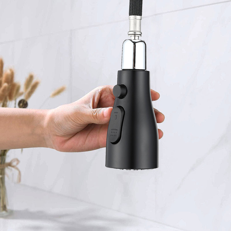 Single Handle Pull Down Kitchen Sink Faucet, Matte Black