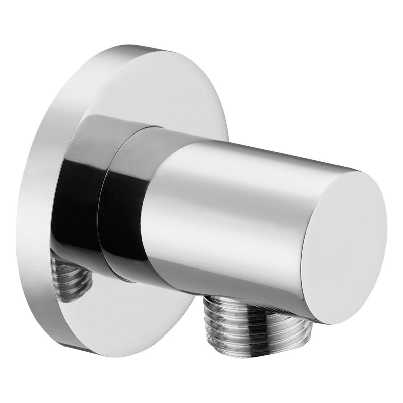 Dax Brass Round Hose Connector, Chrome
