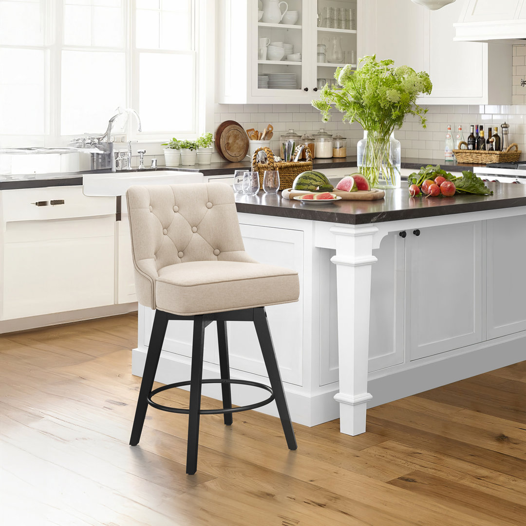 Bianny Swivel Upholstered Counter Stool Wildon Home® 
