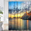 Old Town Modern Skyline Mediterranean Sunrise Shower Curtain with 12 Hooks-994600050
