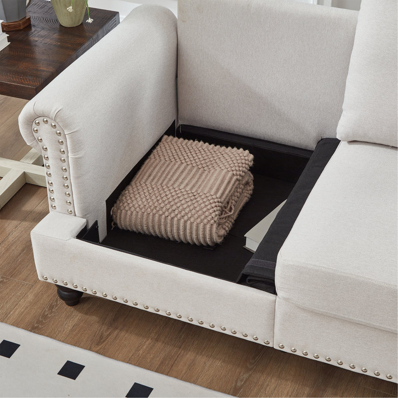 Causeuse 59,5 po., Beige