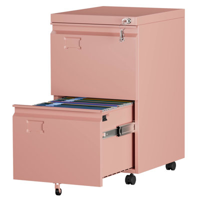 Willison 3-Drawer Metal Vertical Filing Cabinet with Wheels for Home Office & Business Enterprise, Legal/Letter Size, Fully Assembled Except Wheels