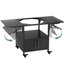 Table de barbecue extérieure pour Big Egg - Type de cuisson, structure métallique avec deux surfaces pliables, peut accueillir des grilles jusqu'à 53 cm (21 pouces), construction en fer, grand espace de rangement pour les ustensiles, installation simple, mobile et