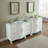 Ateeq 89 " W Freestanding Standard Free Standing Single Double Vanity Bathroom Vanity With Marble Top