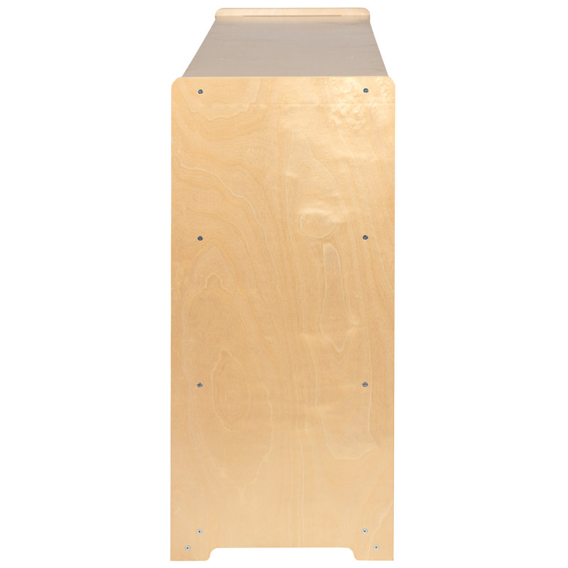 Natural Birch Wooden 8-Cube Kids Storage Cabinet