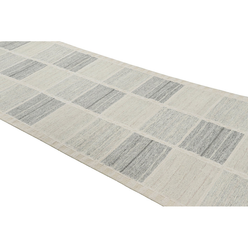 Scandinavian Wool Geometric Area Rug, Rectangle 14' x 20'