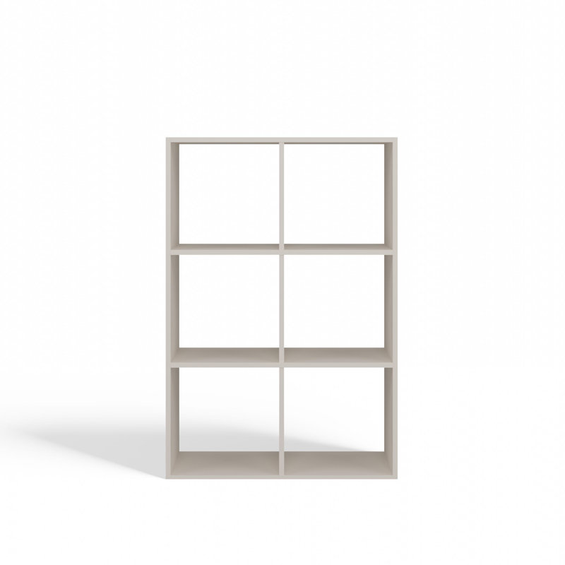 Loanne 75 cm H x 110 cm W Cube Bookcase, Grey