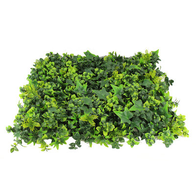 20In.X20in. Faux Green Ivy Fern Boxwood Hedge UV Resistant (Indoor/Outdoor) (Set Of 12)