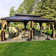 PURPLE LEAF 12' X 20' Hardtop Gazebo Canopy for Patio Deck Backyard Heavy Duty Outside Sunshade with Netting and Curtains Outdoor Permanent Metal Pavilion