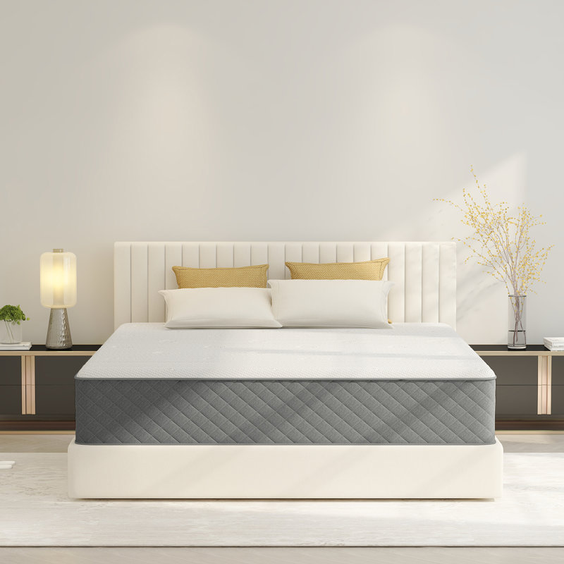 12" full mattress pillow top hybrid mattress memory foam medium firm, CertiPUR-US, SGS Certified, Full