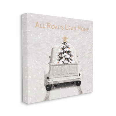«All Roads plomb home» par Lori Deiter - peinture sur toile tendue