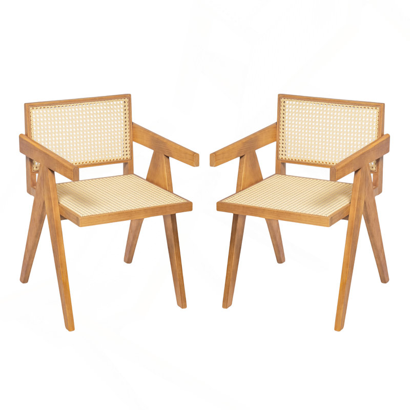 Chaise de salle à manger Chandigarh (ensemble de 2), naturel