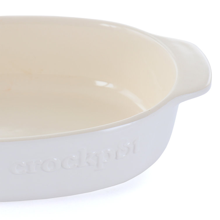 Crock-Pot Denhoff Ribbed 8.5 in. Rectangular Stoneware Nonstick