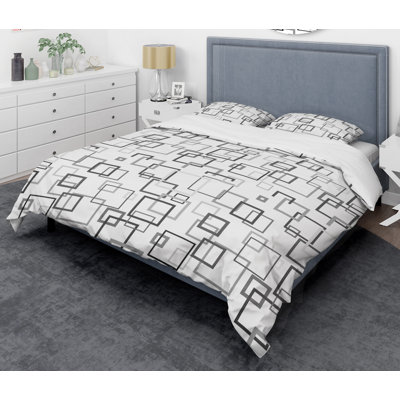 Ensemble de housse de couette abstract rétro ii mid-century