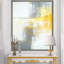 «Gray and Yellow Blue Abstract», reproduction d'art sur toile-51146027-51146030