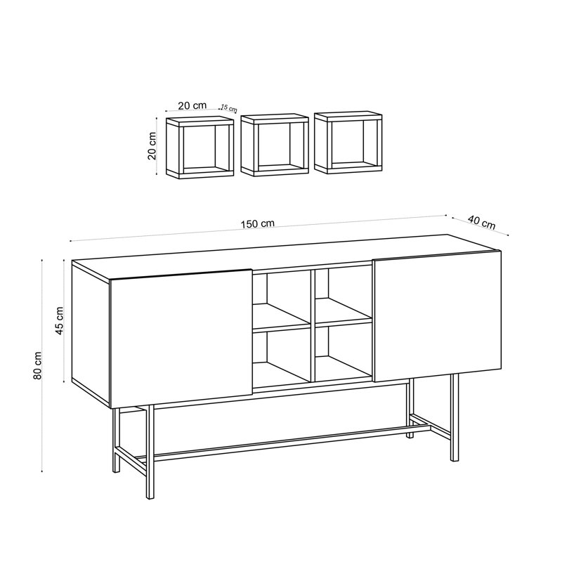 Friedland 150cm Sideboard