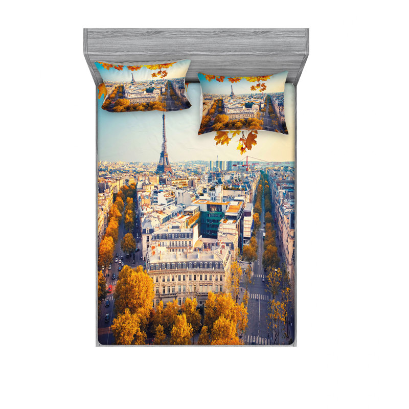 Microfiber Sheet Set, Queen Sheet Set with Fitted Sheet