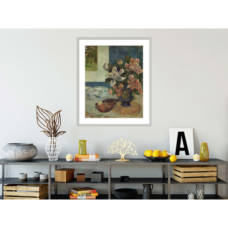 Still Life with a Mandolin by Paul Gauguin - Framed Giclee Print, 40.05" H x 33.5" W