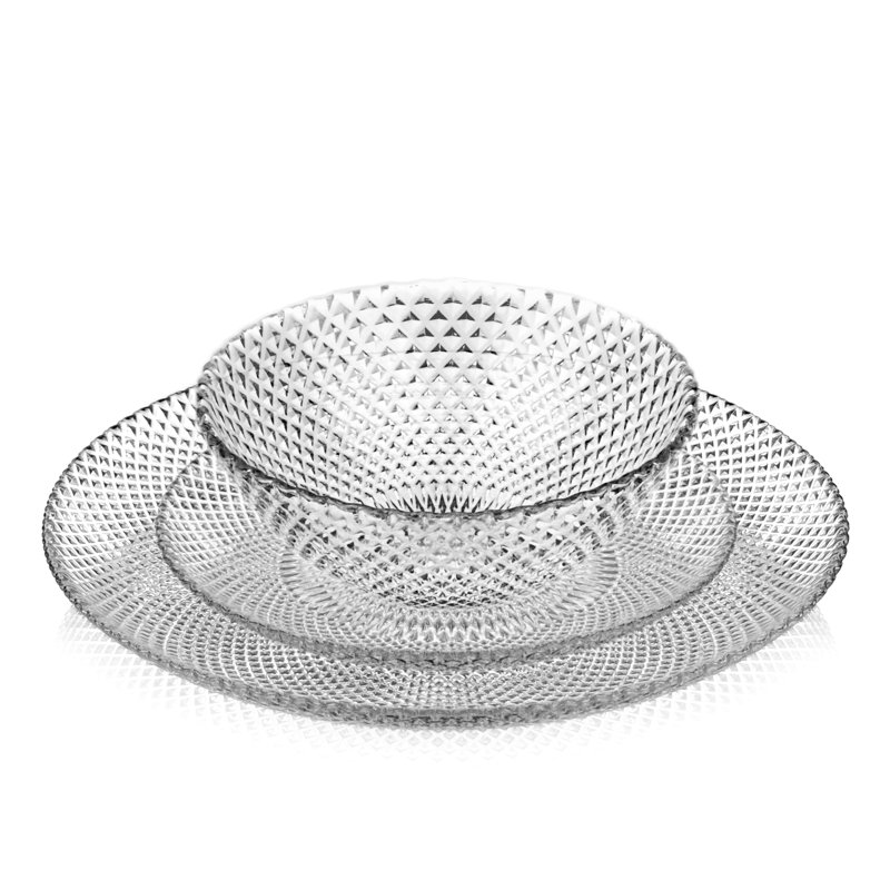 Ermera 12 pièces Service de table en verre