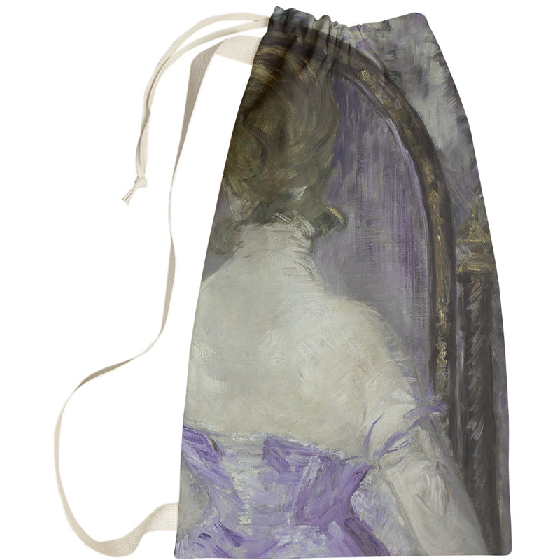 Fabric Laundry Bag with Handles, Large (76.5" H x 29.5" W x 1.5" D), Purple