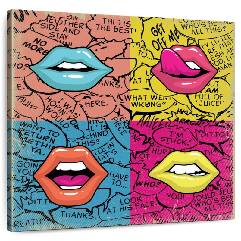Shuttleworth Comic Lips, 16" H x 16" W
