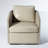  Genuine Leather Oak Wood Cane Swivel Barrel Chair-1126555871