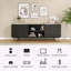 Meuble télé de style Mid-Century avec portes escamotables pour téléviseur de 75 po ou moins-1021598053