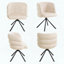 Ensemble de 2 chaises de salle à manger pivotantes à 270 ° - tissu chenille - base en X en métal-237658867