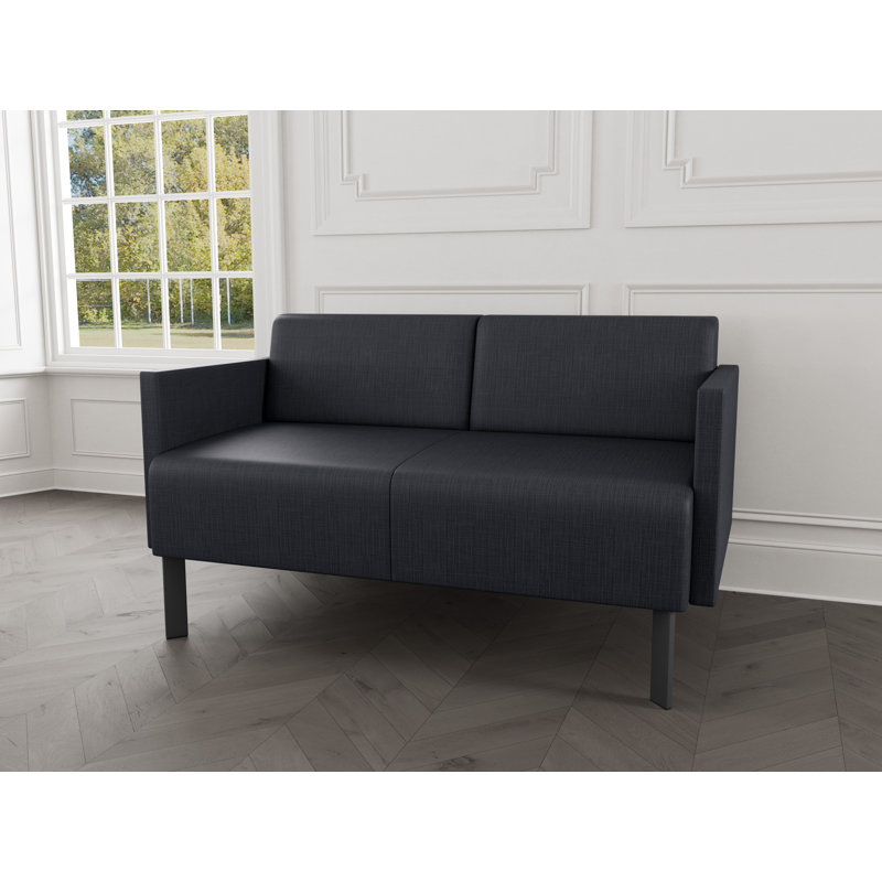 Causeuse de réception Luxe Lounge, Acier gris anthracite, Plot Line chaudron