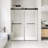 56"-60" W X 75" H Modern Frameless Double Sliding Shower Door, 8 Mm Tempered Glass-115592784