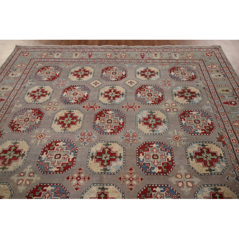 Tapis oriental kazaki All-Over gris 8 x 11