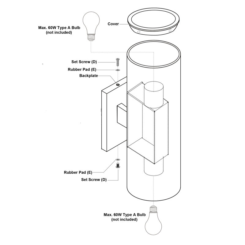 Edith Aluminum Outdoor Armed Sconce, Deep Bronze, 20" H x 5" W x 8" D, Up/Down