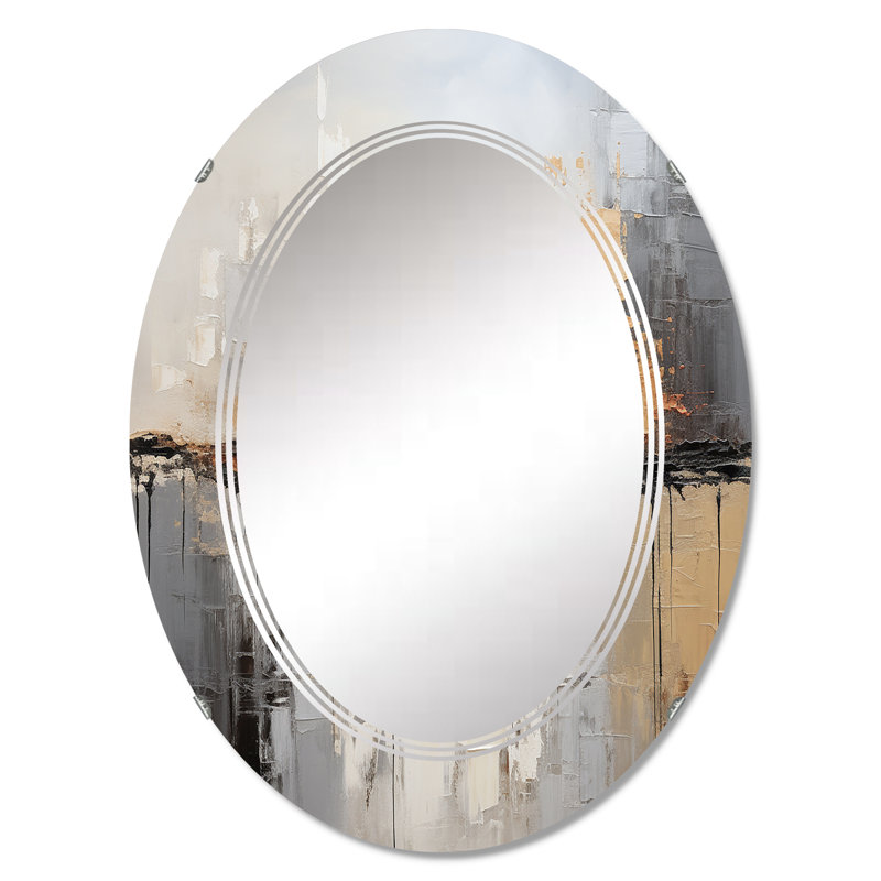 Highdell - Miroir mural moderne ovale, 36 po x 24 po
