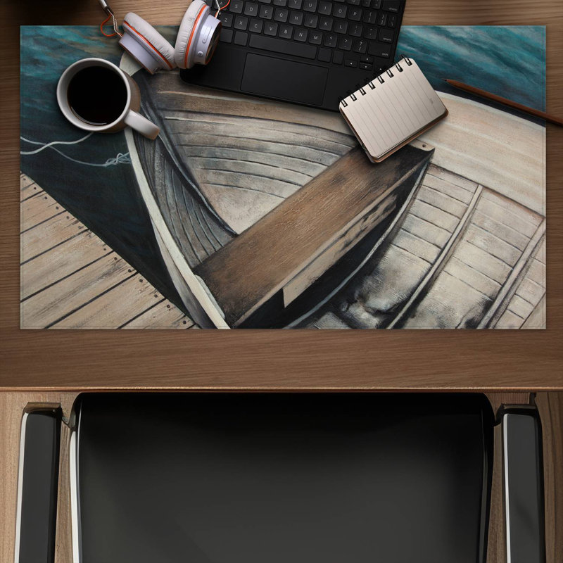 Abandoned rowboats - 14.00"x24.25" Desk mat