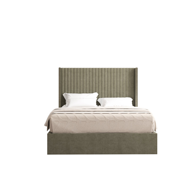 Barkat Upholstered Ottoman Storage Bed, Small Double (4'), Asphalt