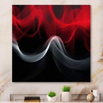 Abstrait contemplatif rouge et noir - impression