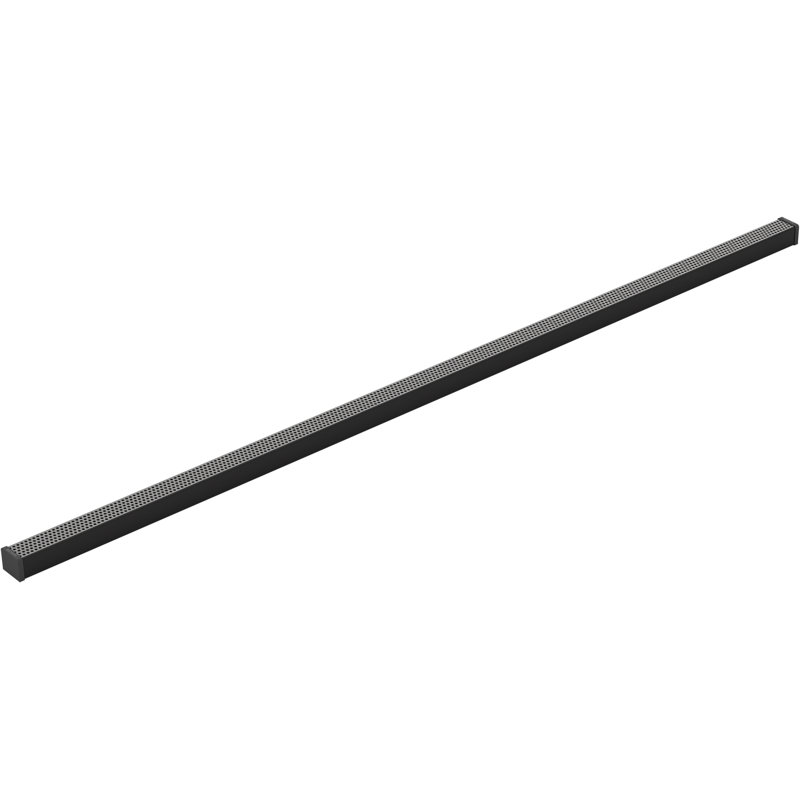 Linear Grid Shower Drain, Matte Black