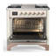 Majestic III Series 36 Inch Dual Fuel Range with 6 Sealed Burners, Griddle, in Emerald Green (Natural Gas, Copper Trim)-562104033-562104034-562104046