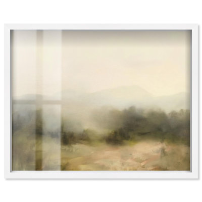 Haze Horizon Shadowbox Print Landscape Paintings by Art Remedy