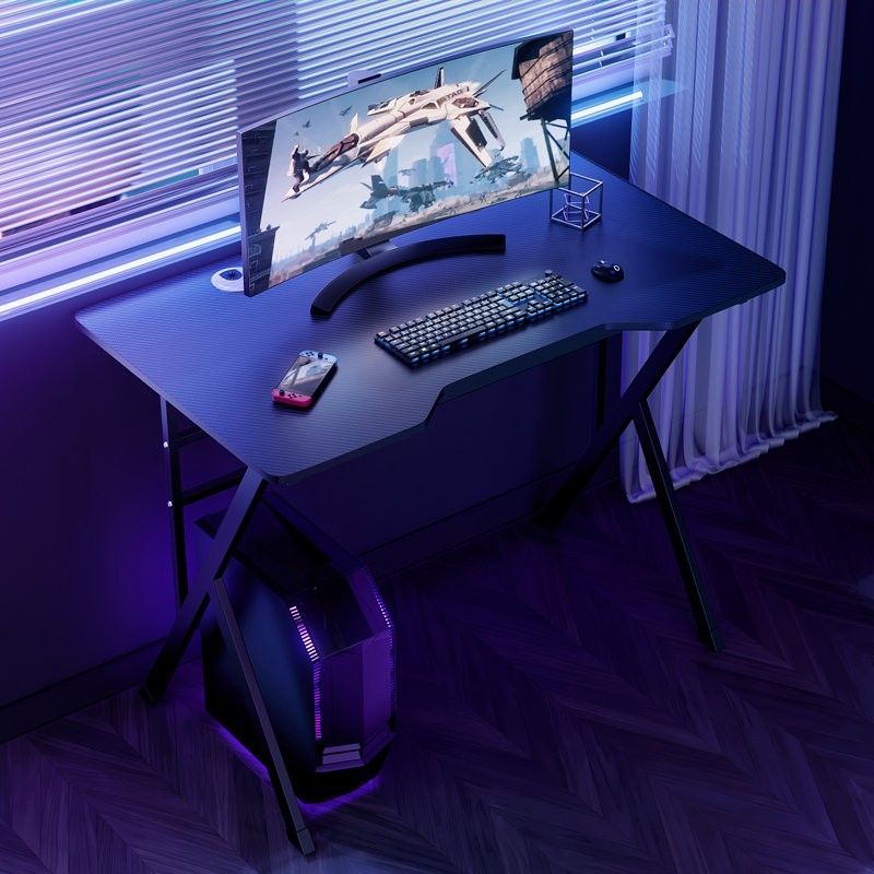Modern Computer Desk, Free Standing Laptop Table Gaming Table Workstation for Home Office Study Room