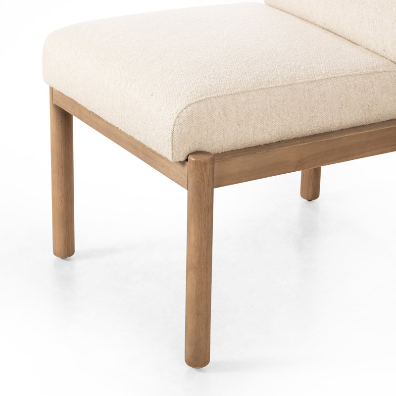 Kiano Upholstered Dining Chair, Ivory Polyester Blend