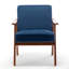 Chaise d'appoint avec revêtement en velours et structure en bois massif, mobilier de salon Mid-Century classique-1893216207
