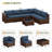 Keyala 7-Piece Rattan Sectional Seating Group with 4-Inch Thick Cushions-650428449