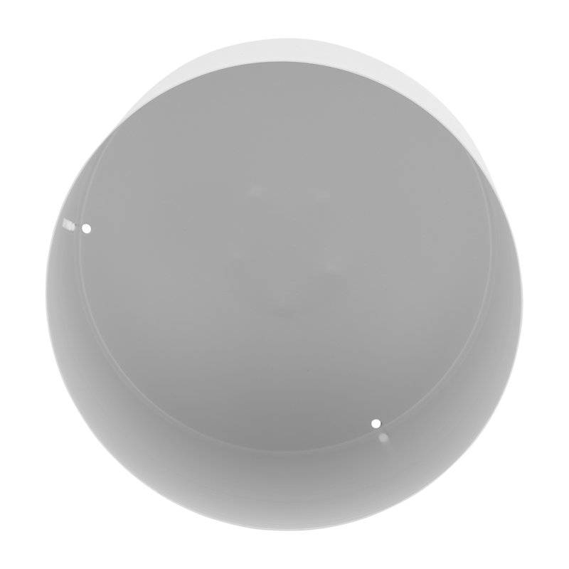 Wanderer Metal Planter on Base - Contemporary Round Iron Planter on Flat Round Base in Classic White - Indoor or Outdoor Decor