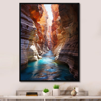 Canyon Antelope Turquoise Drips - Canyon Wall Art