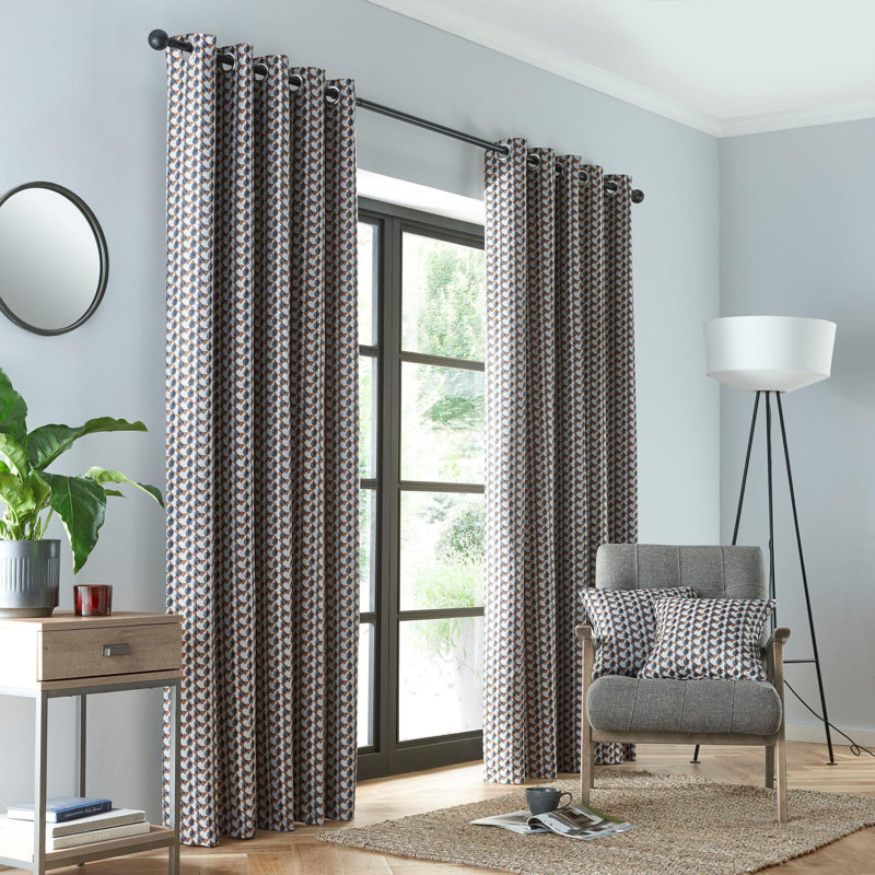 Room Darkening Curtain Pair, Width 117 x Drop 137 cm