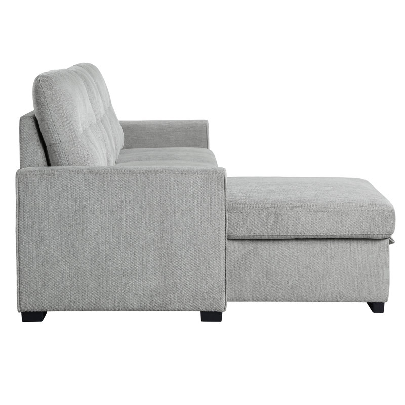 Canapé et chaise modulaire réversible de 91,5 po de largeur, Polyester gris